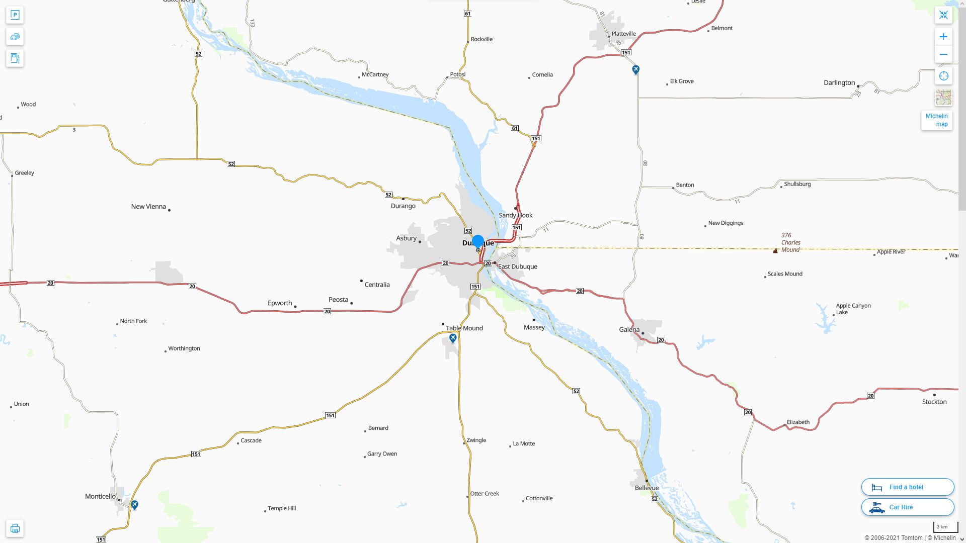 Dubuque Iowa Map Dubuque Iowa Map